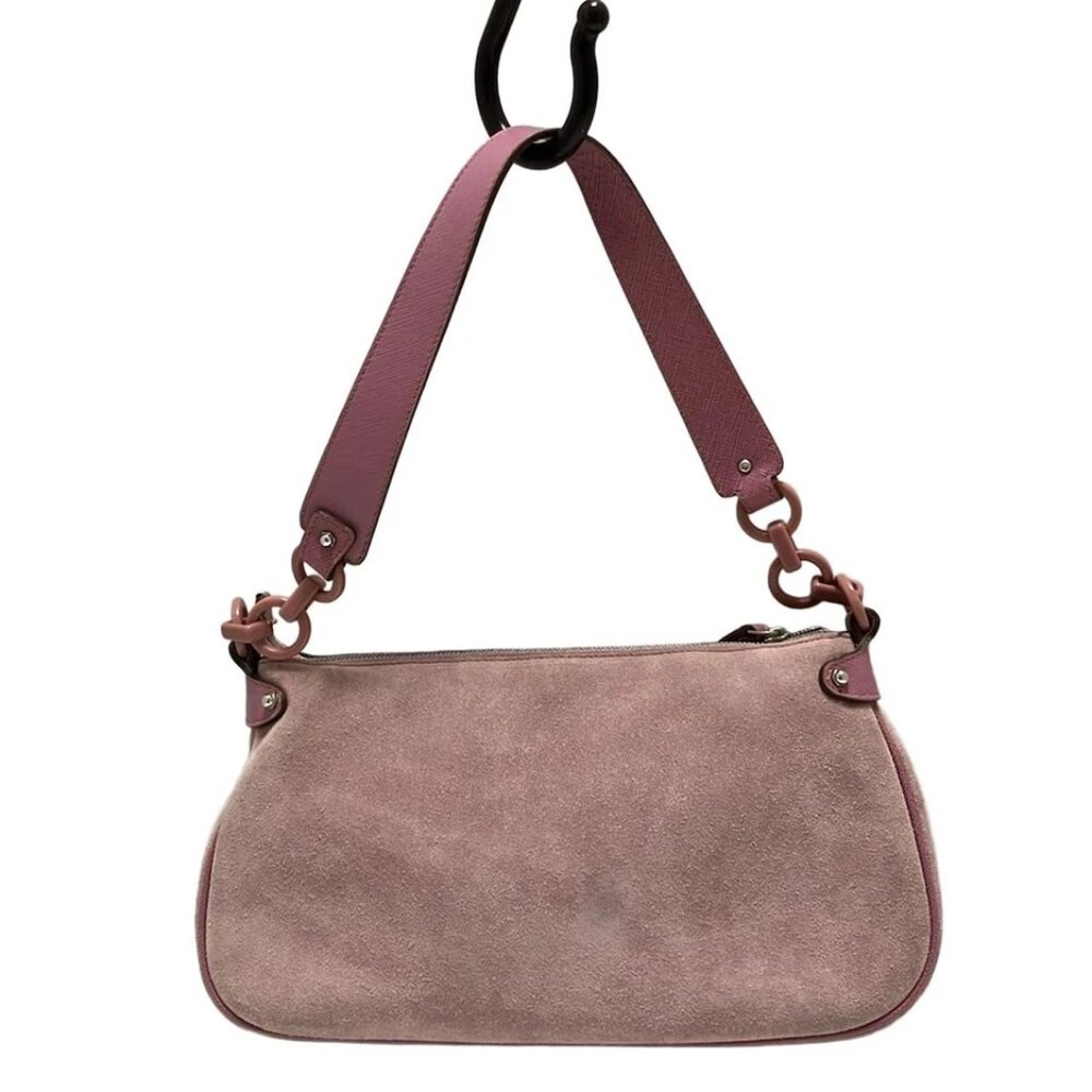 Salvatore Ferragamo Gancini Light Pink Pink Suede Leather 203-073025 - Picture 2 of 8